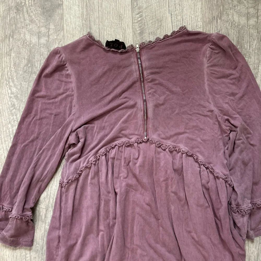POL Dusty Mauve Babydoll Top Sz Sm - Picture 10 of 11